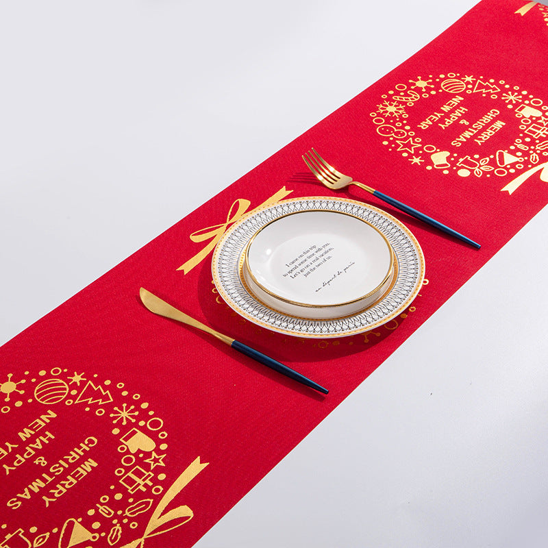 Christmas Elk Snowman Table Runner