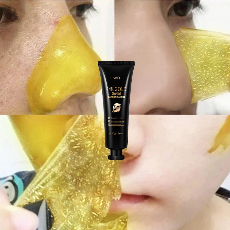 Gold Foil Snail Tear-Off Mask Care