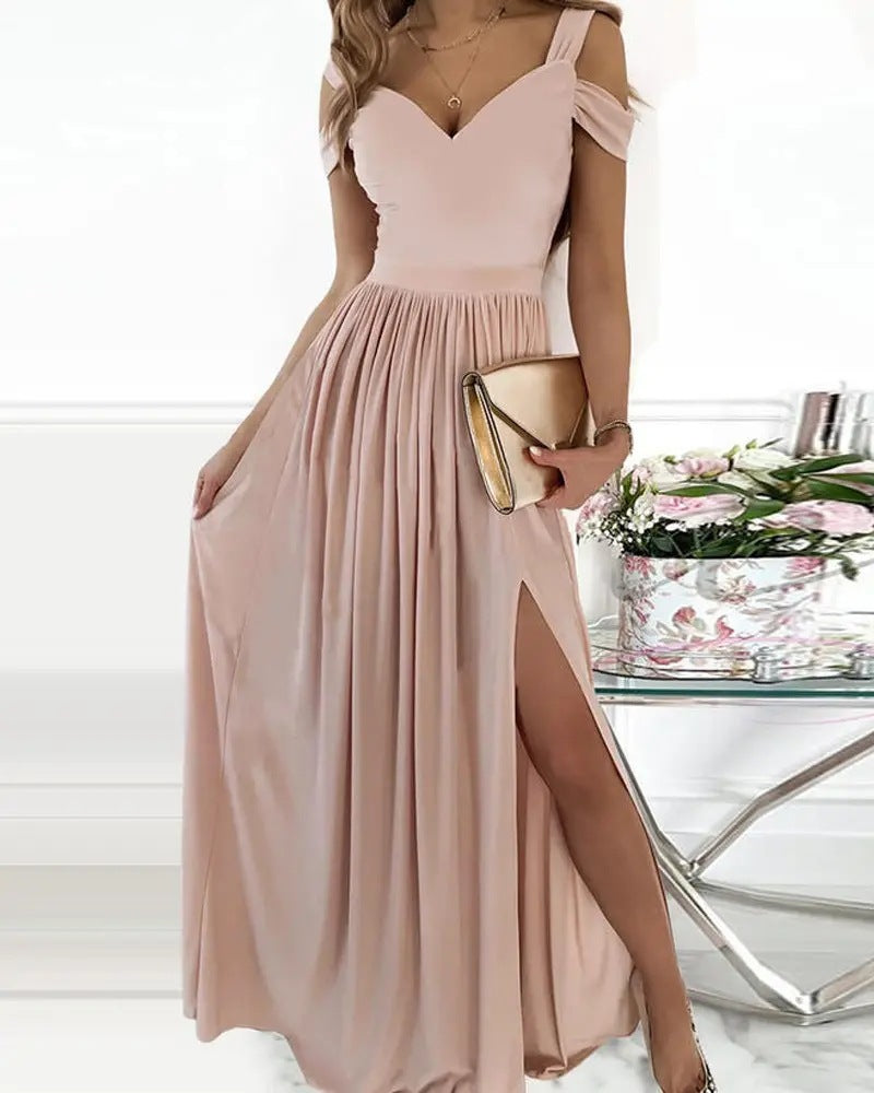 Long Floor Length Pleated Greek Dress