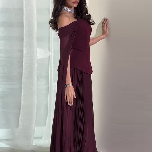Women's Off-shoulder Mesh Elegant Dress