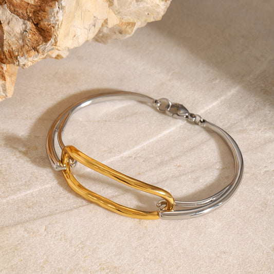 18K Stainless Steel Geometric Bracelet