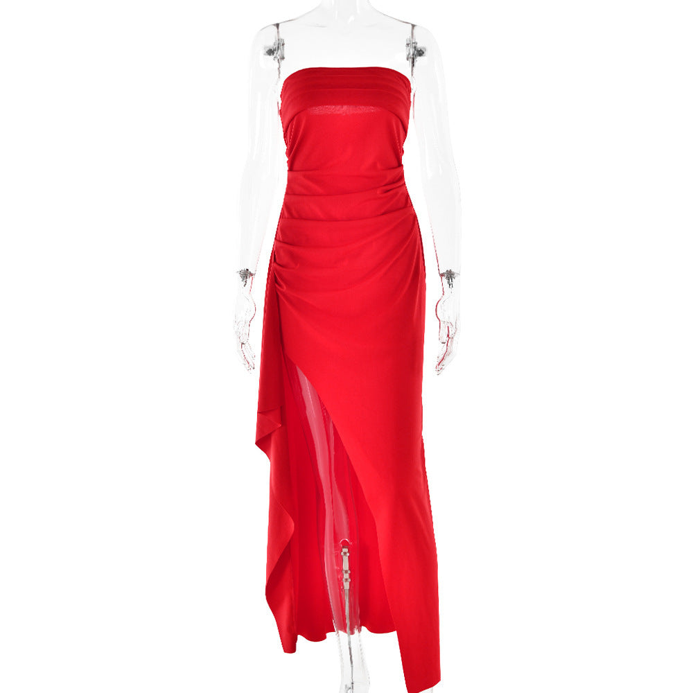 Strapless Split Long Dress for Women